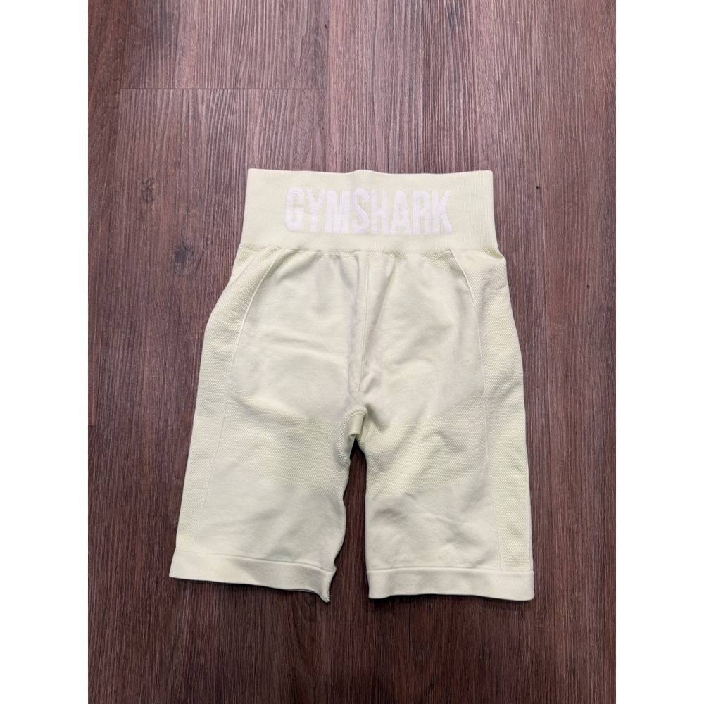 Gymshark Fit Seamless Cycling Shorts Pale Lime Yellow High Waisted GLSH4250 S
